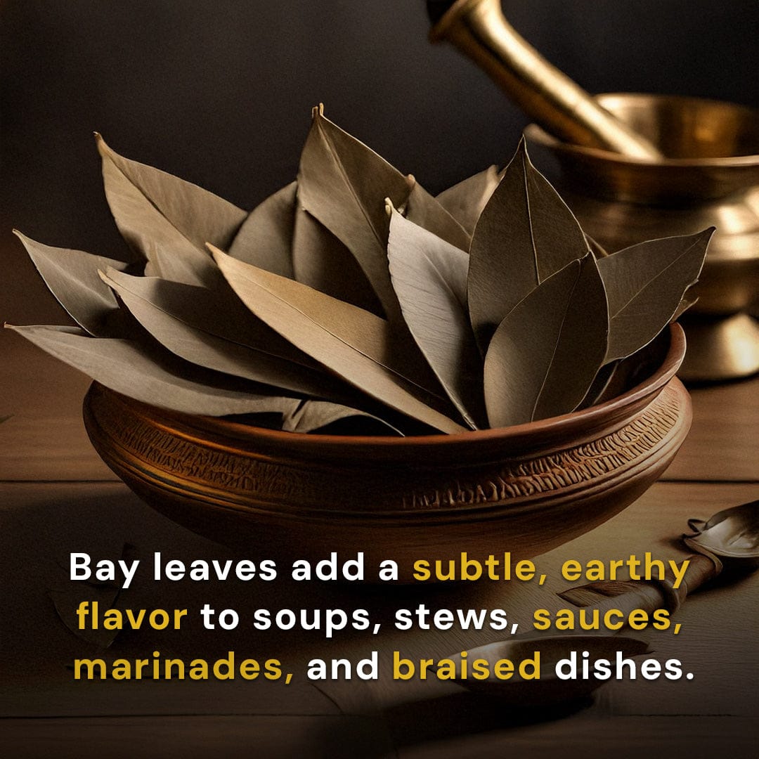Safe Harvest pesticide-free Bay Leaf adds subtle earthy flavour to soups, stews, sauces, marinades and braised dishes.