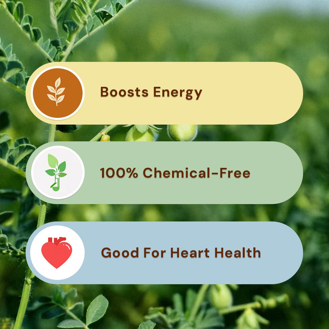 Safe Harvest Bengal Gram benefits, boosts energy, 100% chemical-free, good for heart health.