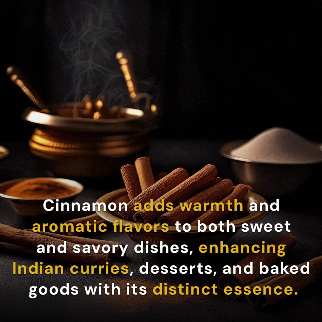 Safe Harvest pesticide-free Cinnamon Sticks add warmth and aromatic flavour to curries, desserts and baked goods.