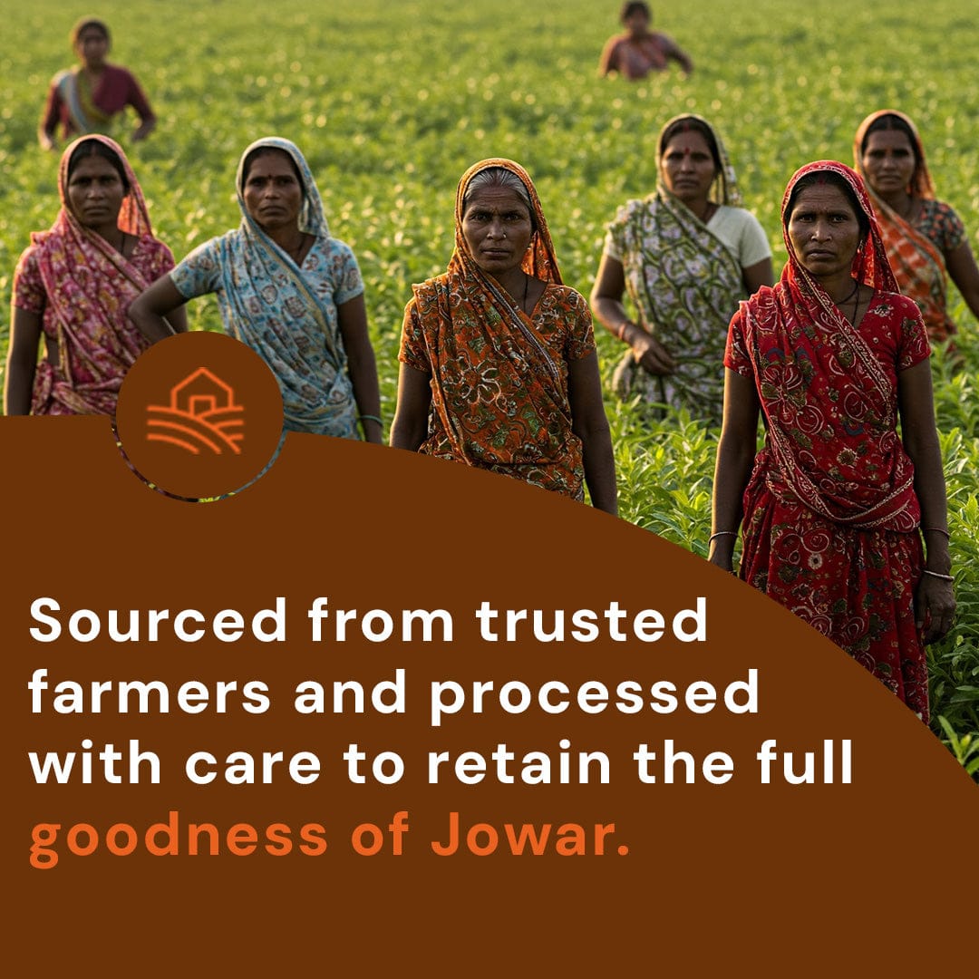 Safe Harvest Jowar Atta sourced from trusted farmers, processed with care to retain full goodness of jowar