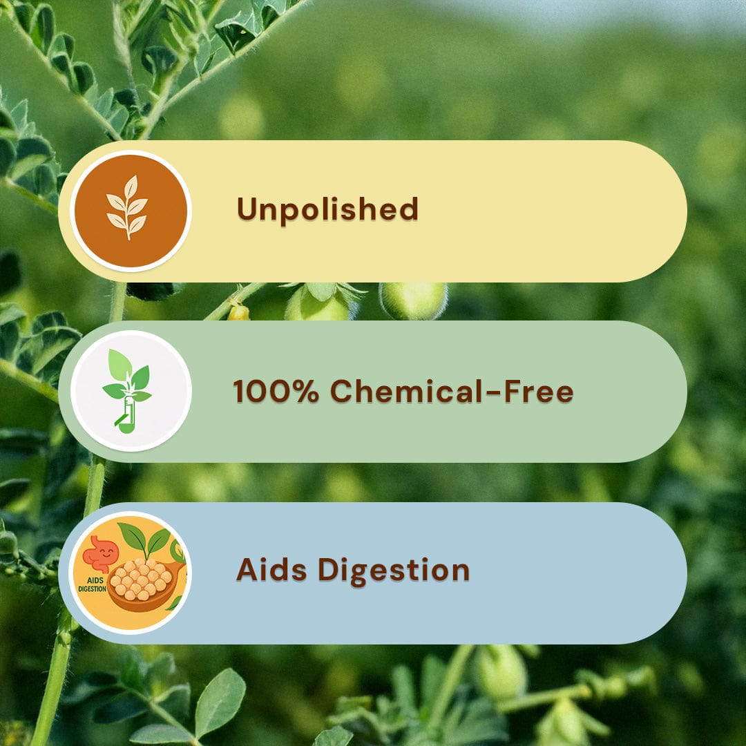 Safe Harvest pesticide-free kabuli chana unpolished 100% chemical-free aids digestion.