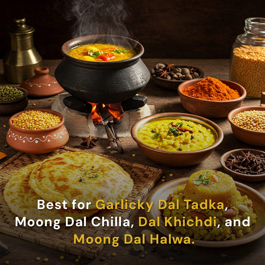 Safe Harvest pesticide-free moong dal best for garlicky dal tadka moong dal chilla dal khichdi and moong dal halwa.