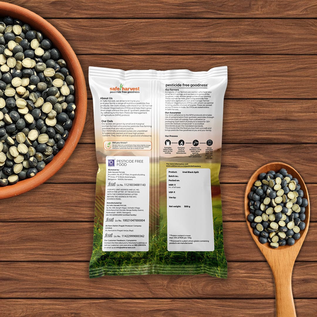 Urad Black Split Pesticide-Free 500g